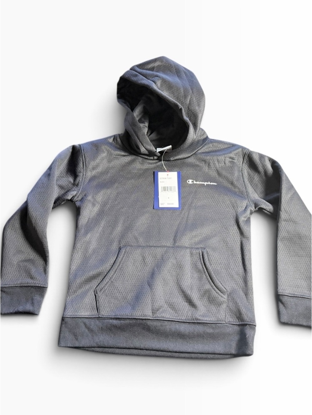 CHAMPION boys black pullover sweatshirt hoodie size 6 $50 NWT